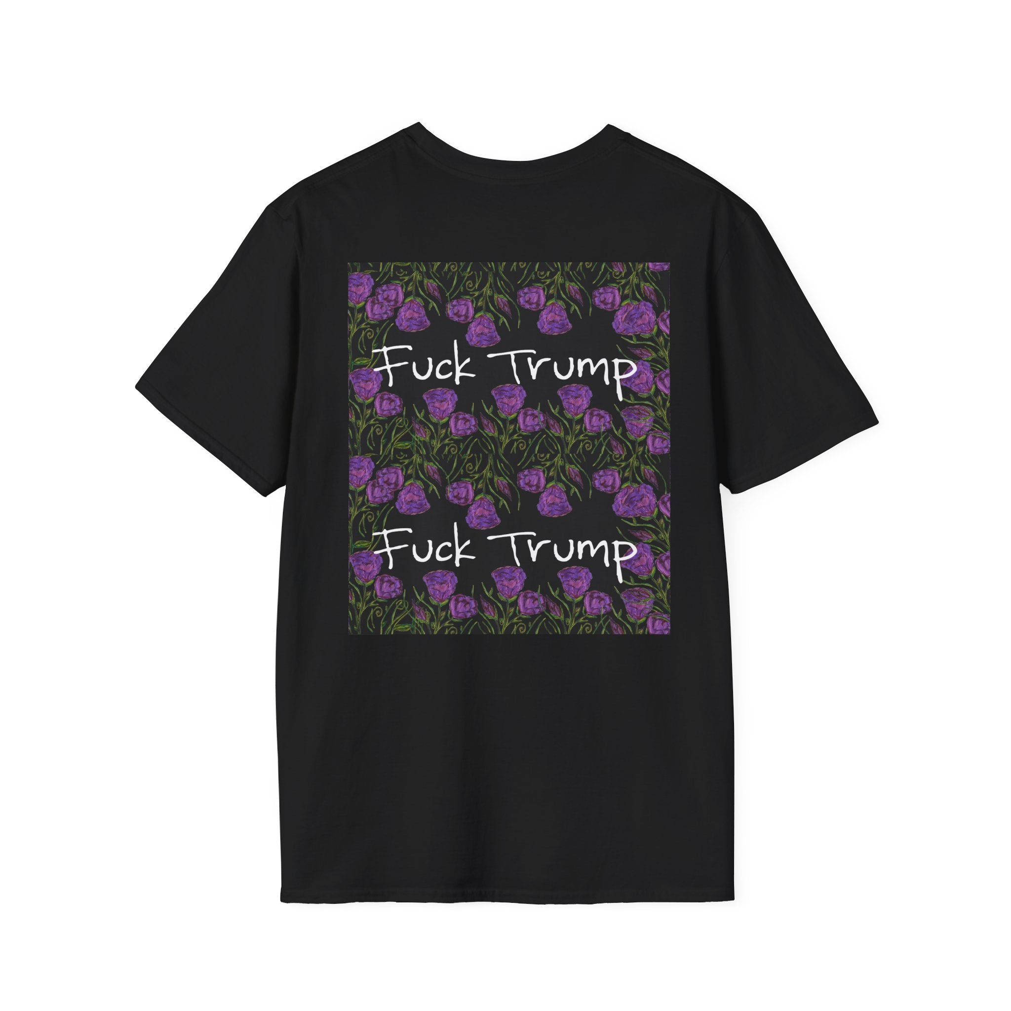 Anti-Trump Floral Tee — "Fuck Trump" Graphic T-Shirt