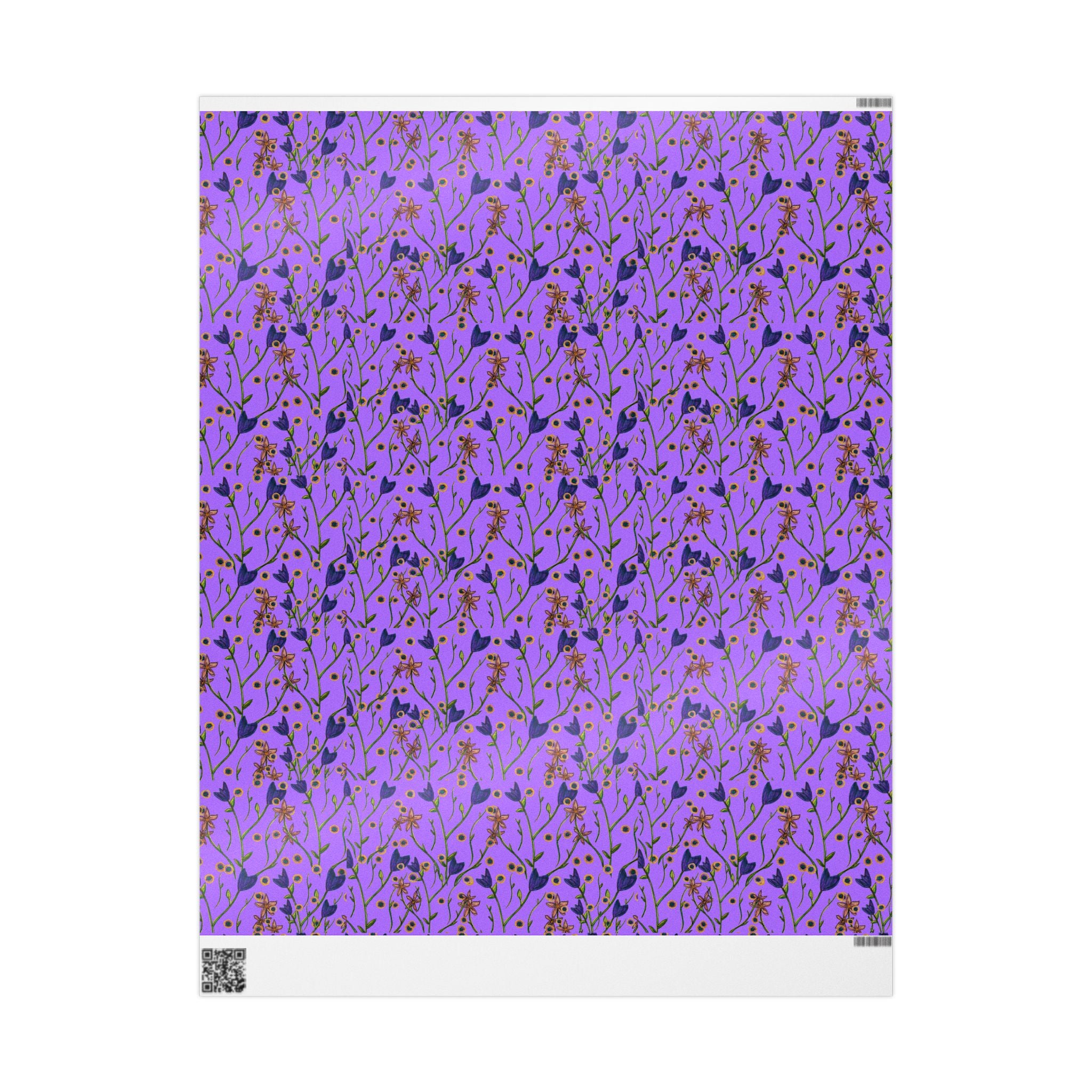 PICTURES OF YOU Wrapping Paper — Purple Floral Gift Wrap