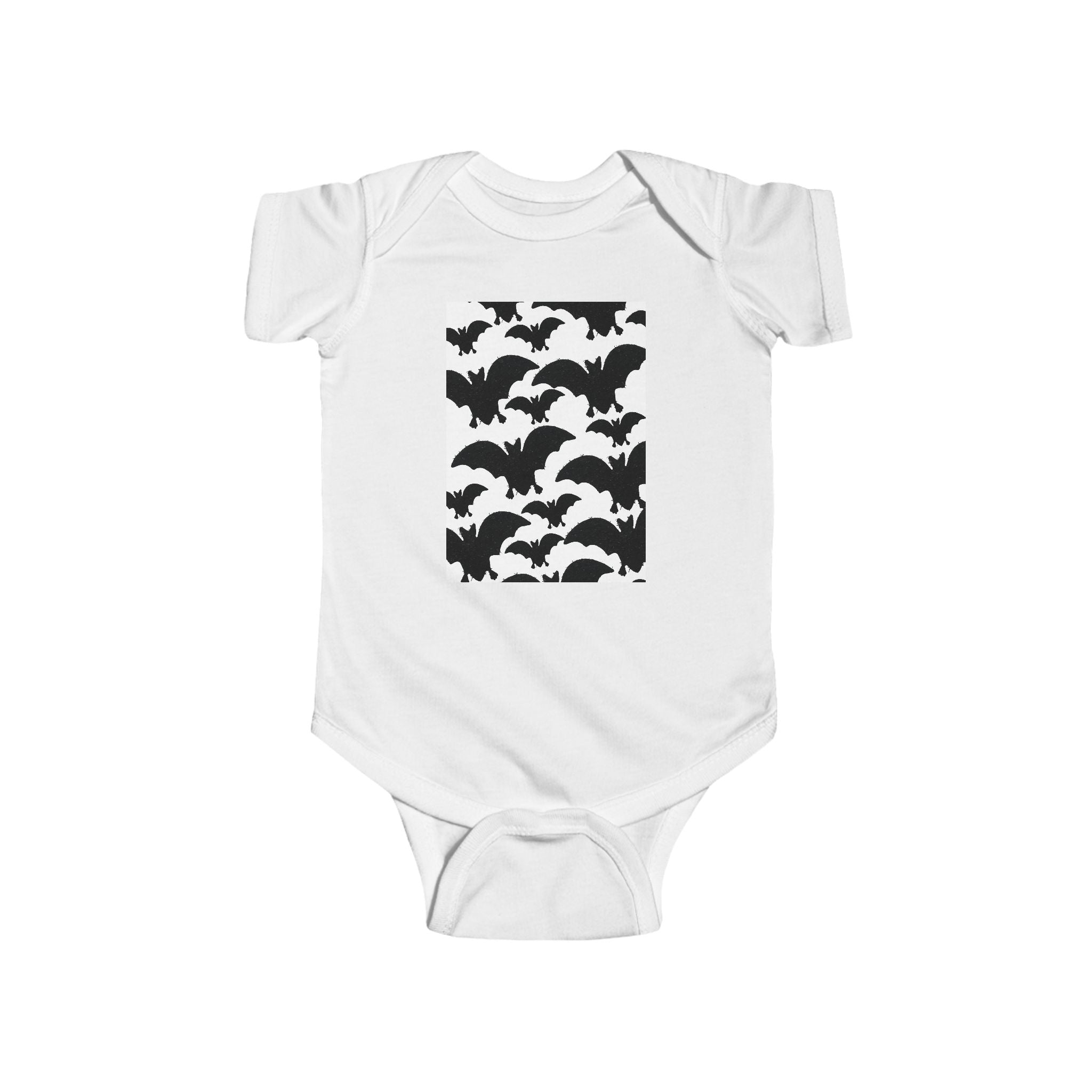 Baby Bodysuit – Cute Black Bat Pattern Infant Onesie (Halloween Baby Outfit)
