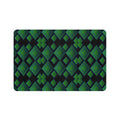 Geometric Green Diamond Pet Food Mat (12x18)