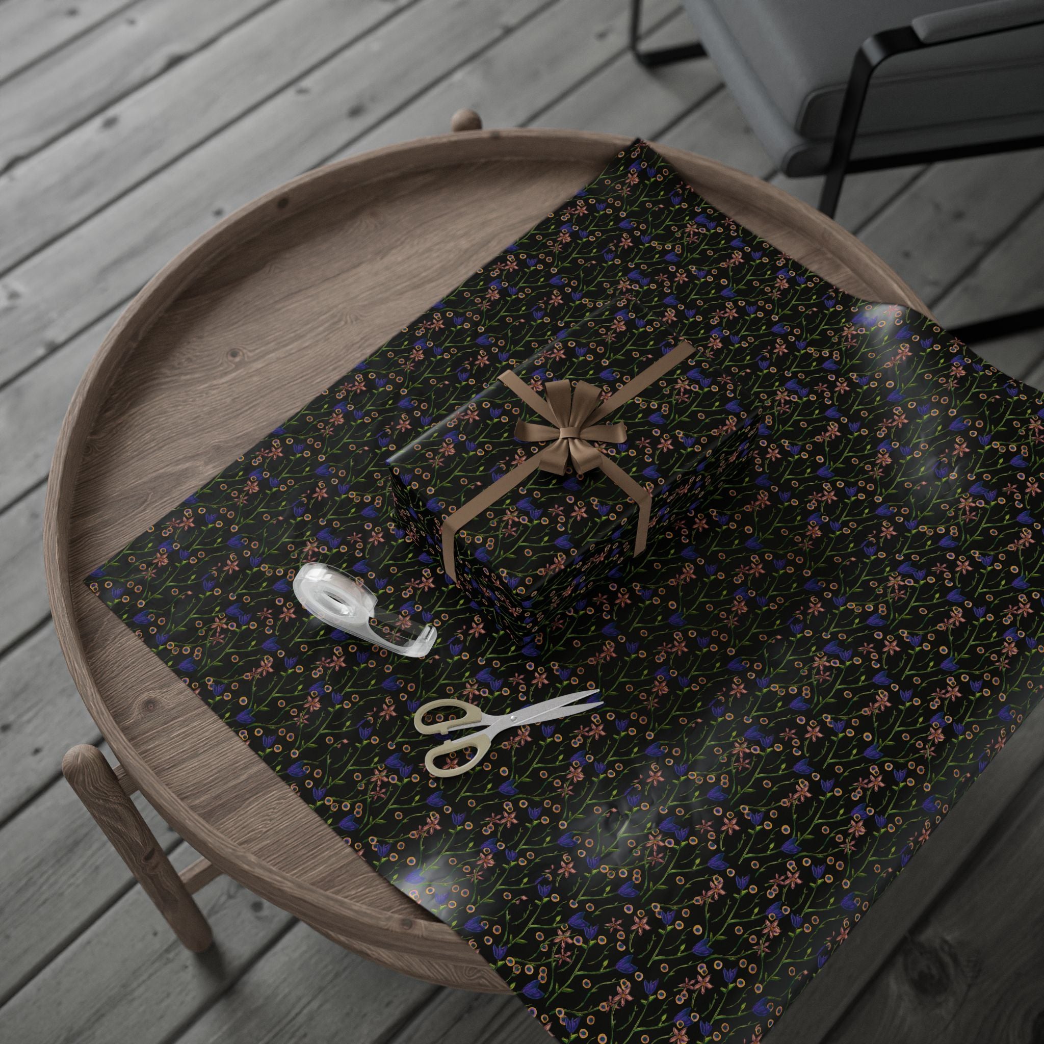 Botanical Night Floral Wrapping Paper