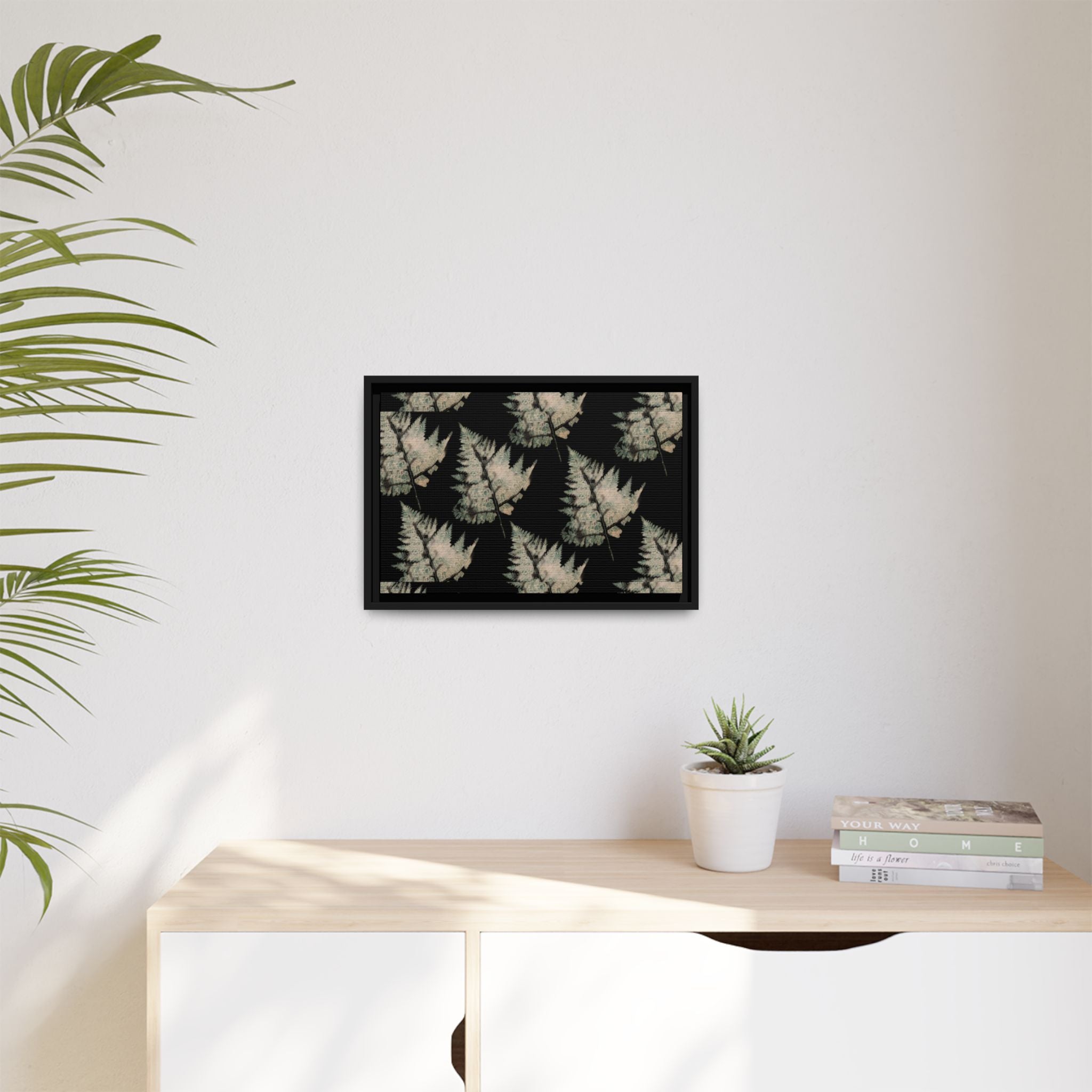 Botanical Fern Matte Canvas Framed Wall Art