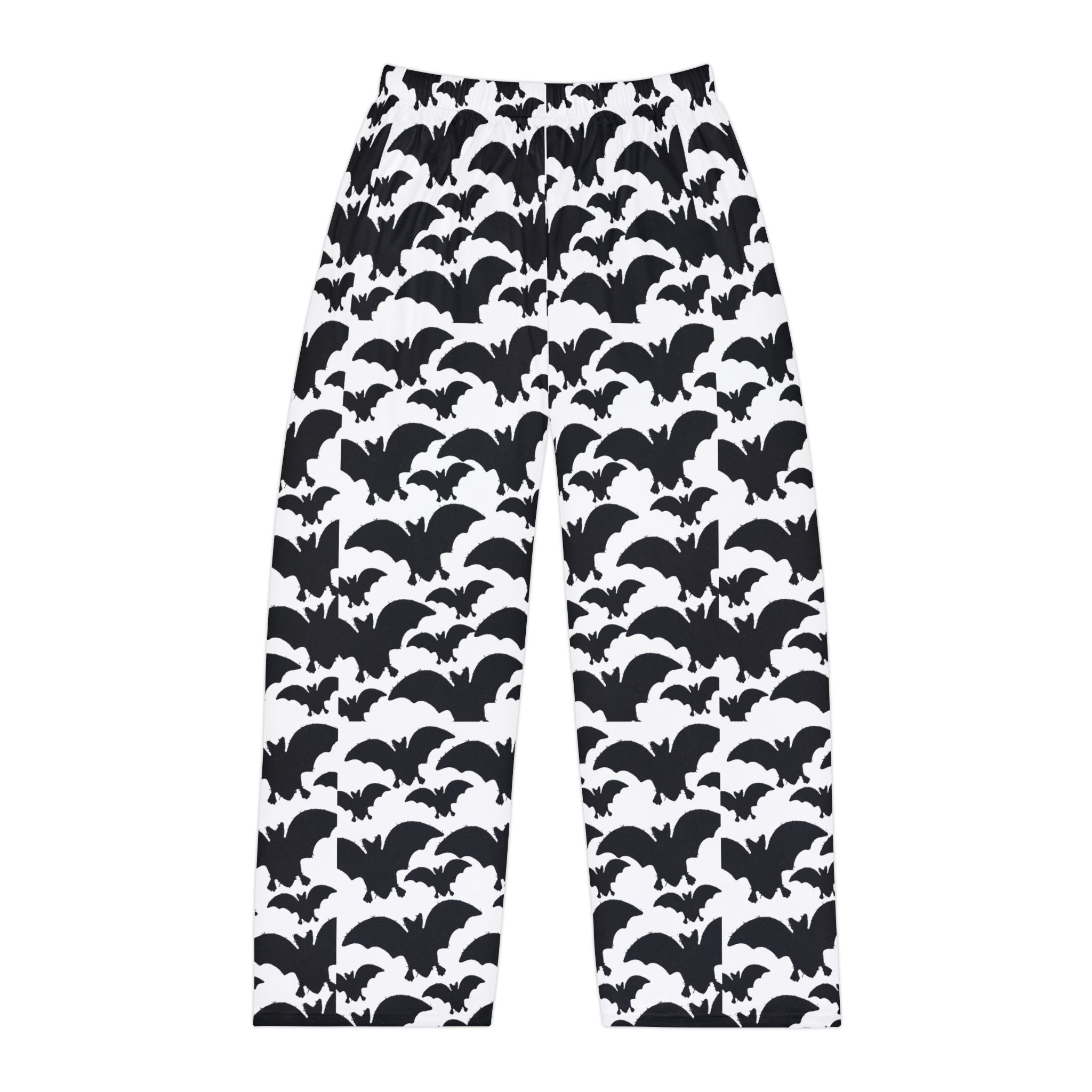Bat Pattern Pajama Pants — Men's Halloween Lounge Sleepwear