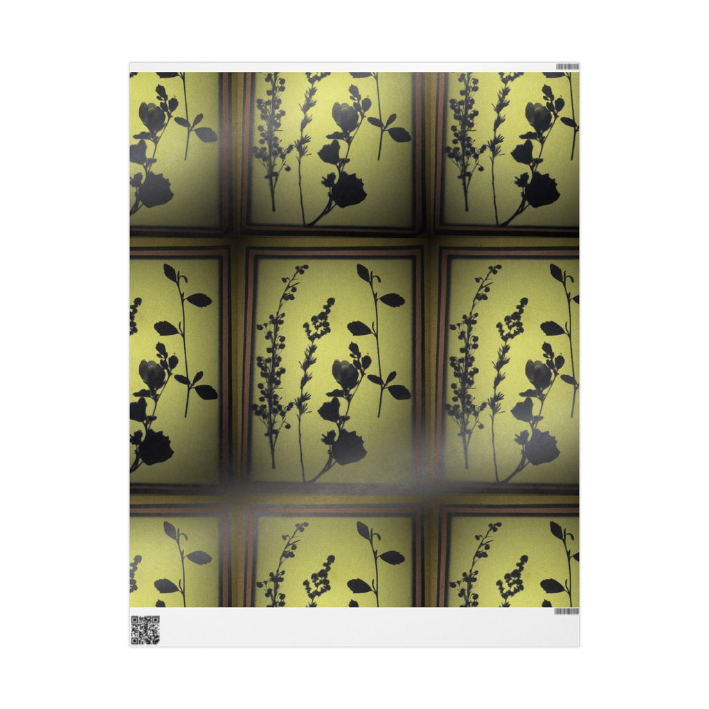Wrapping Paper — Vintage Botanical Silhouette Gift Wrap