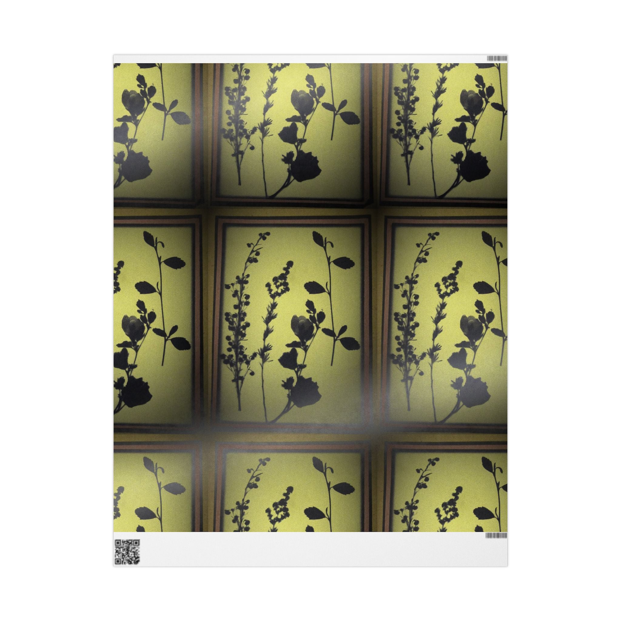 Wrapping Paper — Vintage Botanical Silhouette Gift Wrap