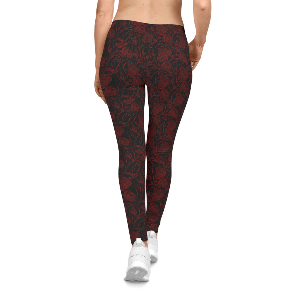 Copy of Floral Vine All-Over Print Leggings — Pink Wildflower Botanical Pattern