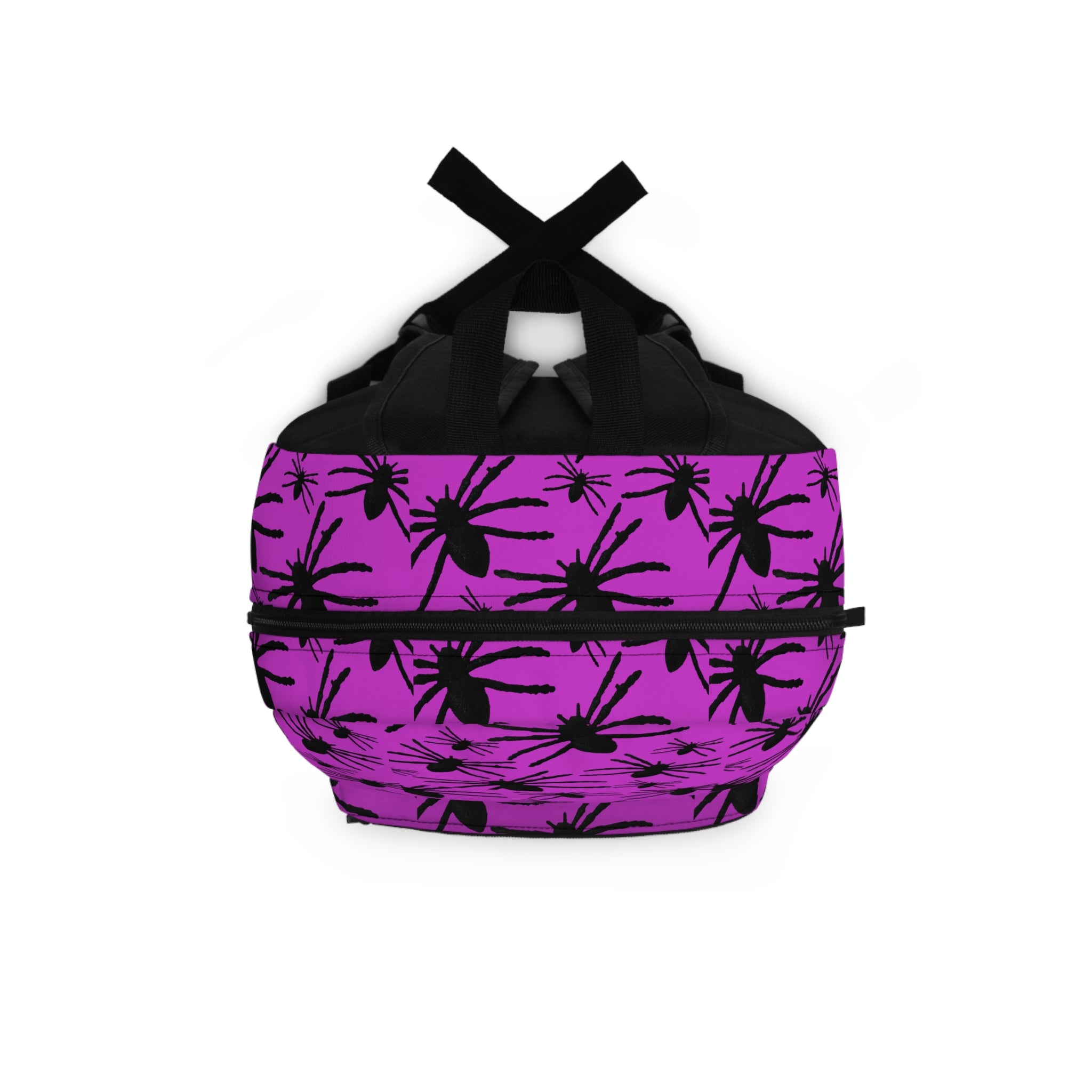 Spider Pattern Backpack — Pink Gothic Daypack for Halloween & Alternative Style