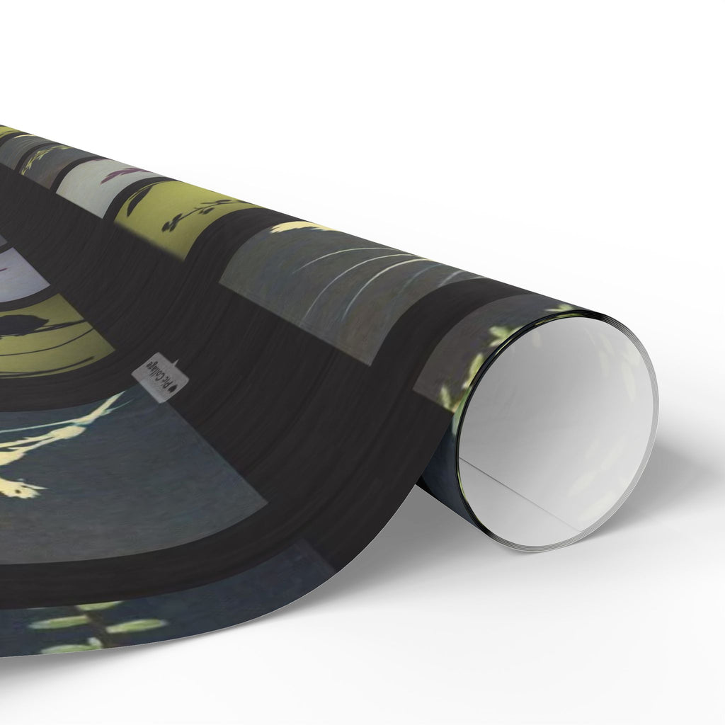 Botanical Windowpane Wrapping Paper — Floral Grid Gift Wrap