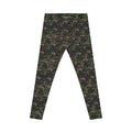 Floral Vine All-Over Print Leggings — Pink Wildflower Botanical Pattern