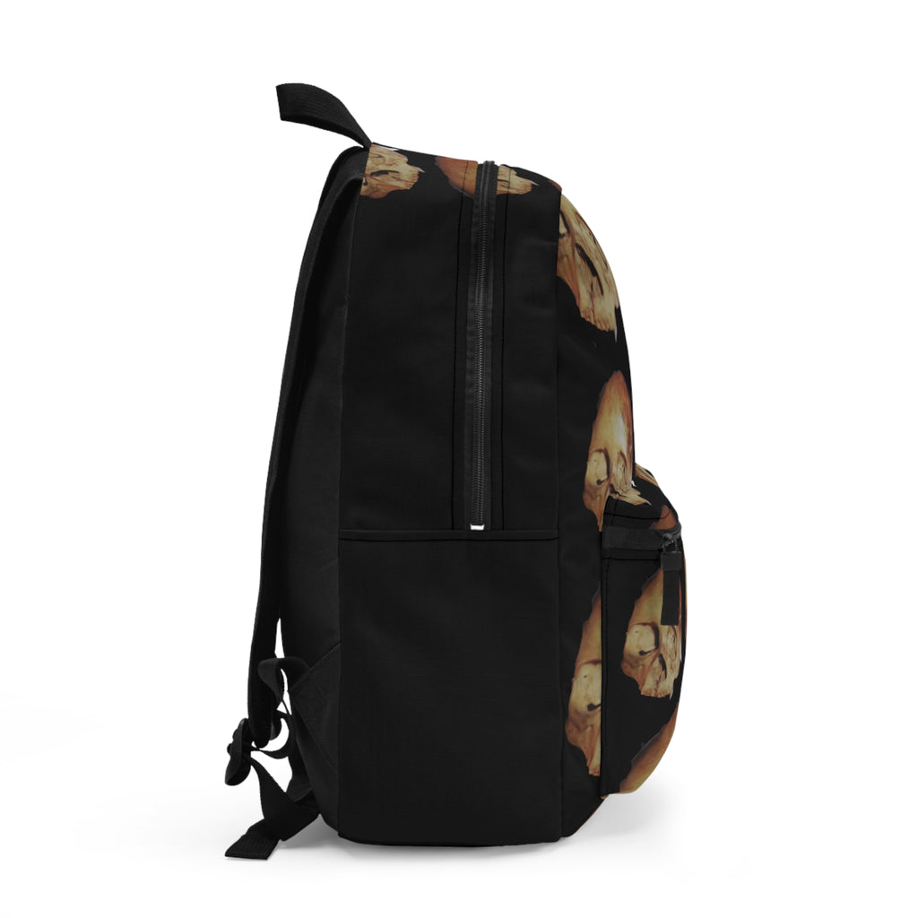 Skull Pattern Backpack — Vintage Gothic Skull Print School & Travel Bag