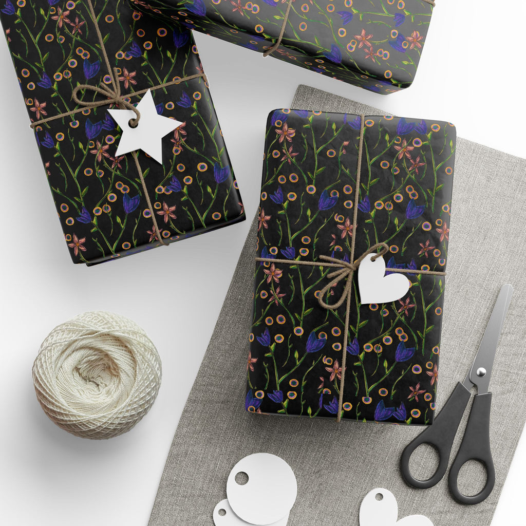 Botanical Night Floral Wrapping Paper