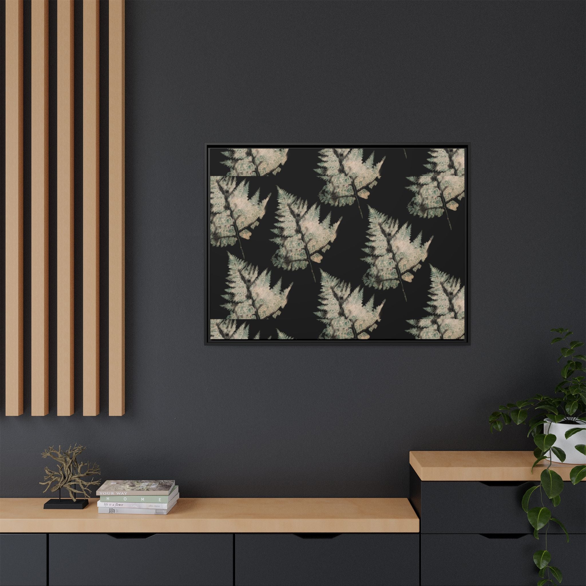 Botanical Fern Matte Canvas Framed Wall Art