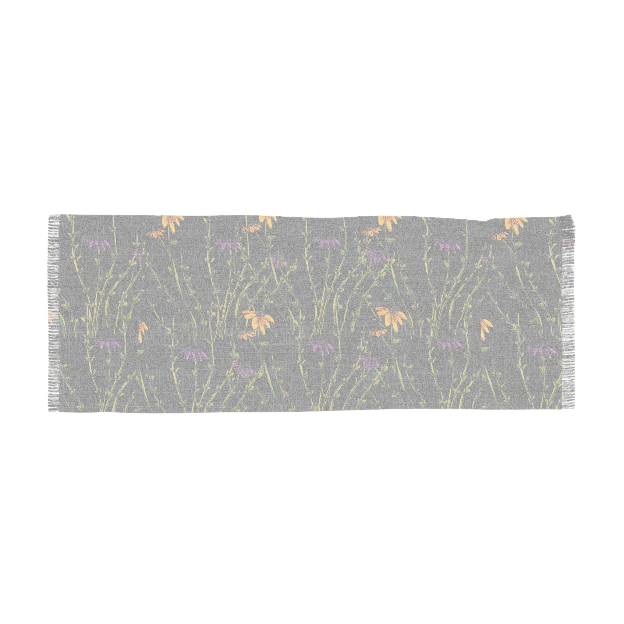 Botanical Meadow Lightweight Scarf — Wildflower Pattern