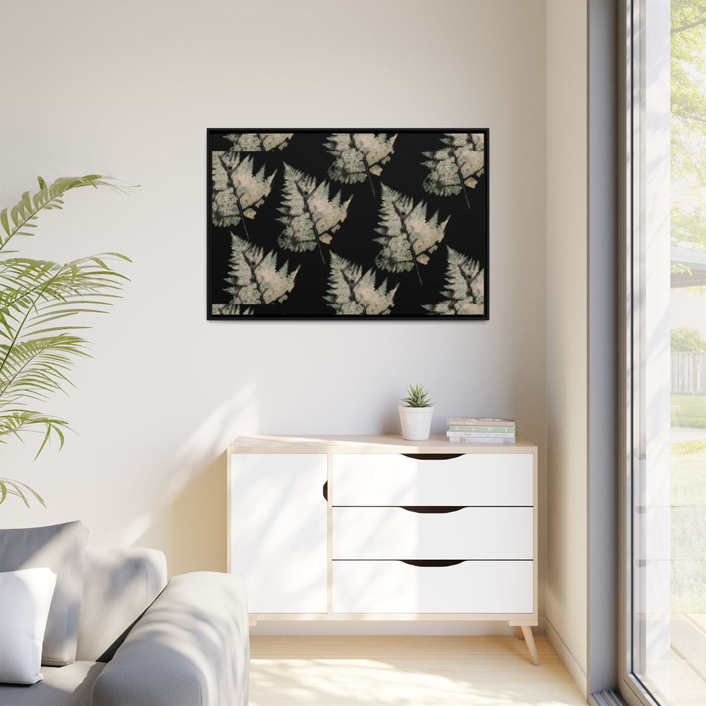 Botanical Fern Matte Canvas Framed Wall Art