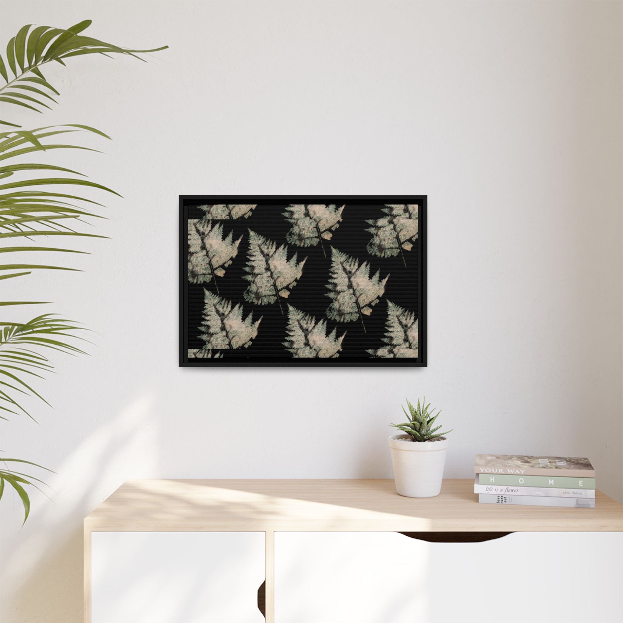 Botanical Fern Matte Canvas Framed Wall Art