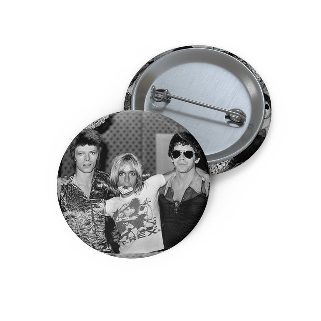 The Kings of Rock n roll Button Pin — Retro Black & White Band Photo Pin