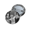 The Kings of Rock n roll Button Pin — Retro Black & White Band Photo Pin