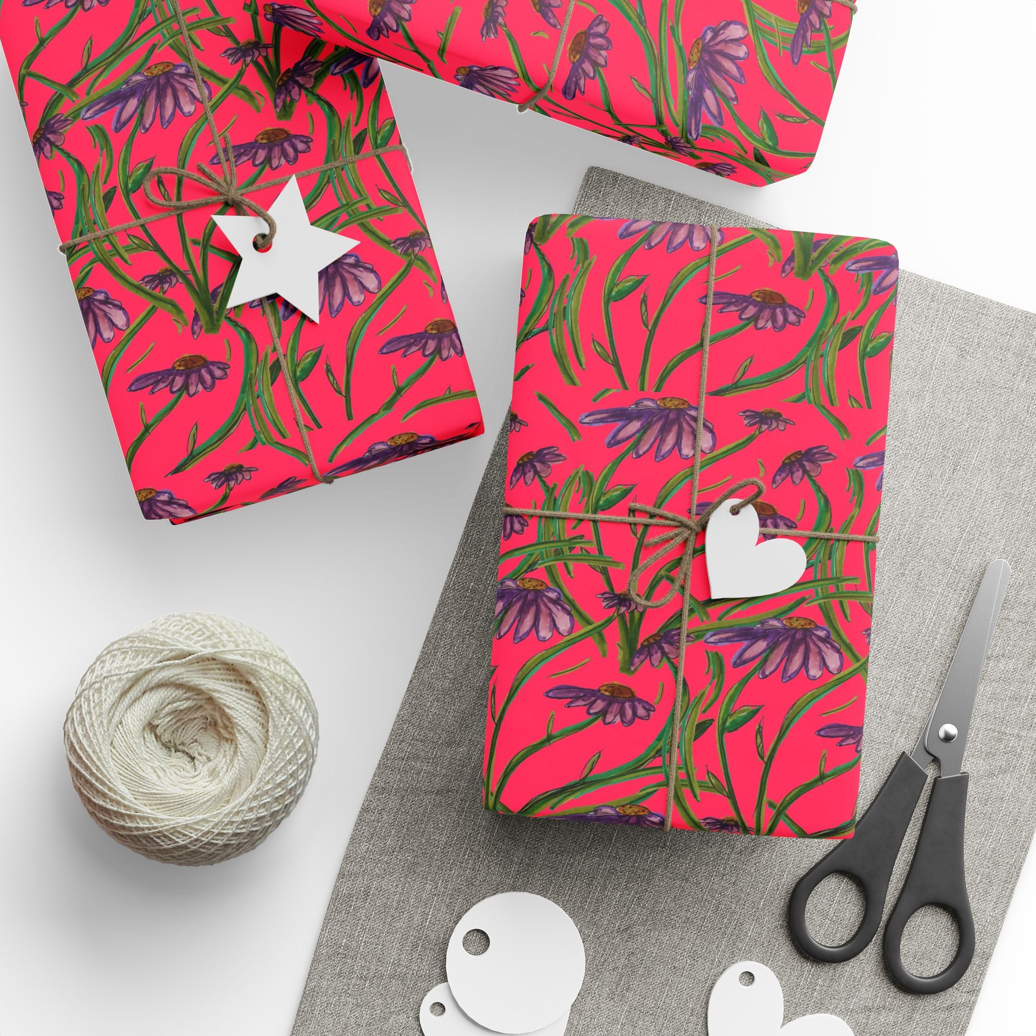 HOW BEAUTIFUL YOU ARE Wrapping Paper – Bright Pink Botanical Gift Wrap