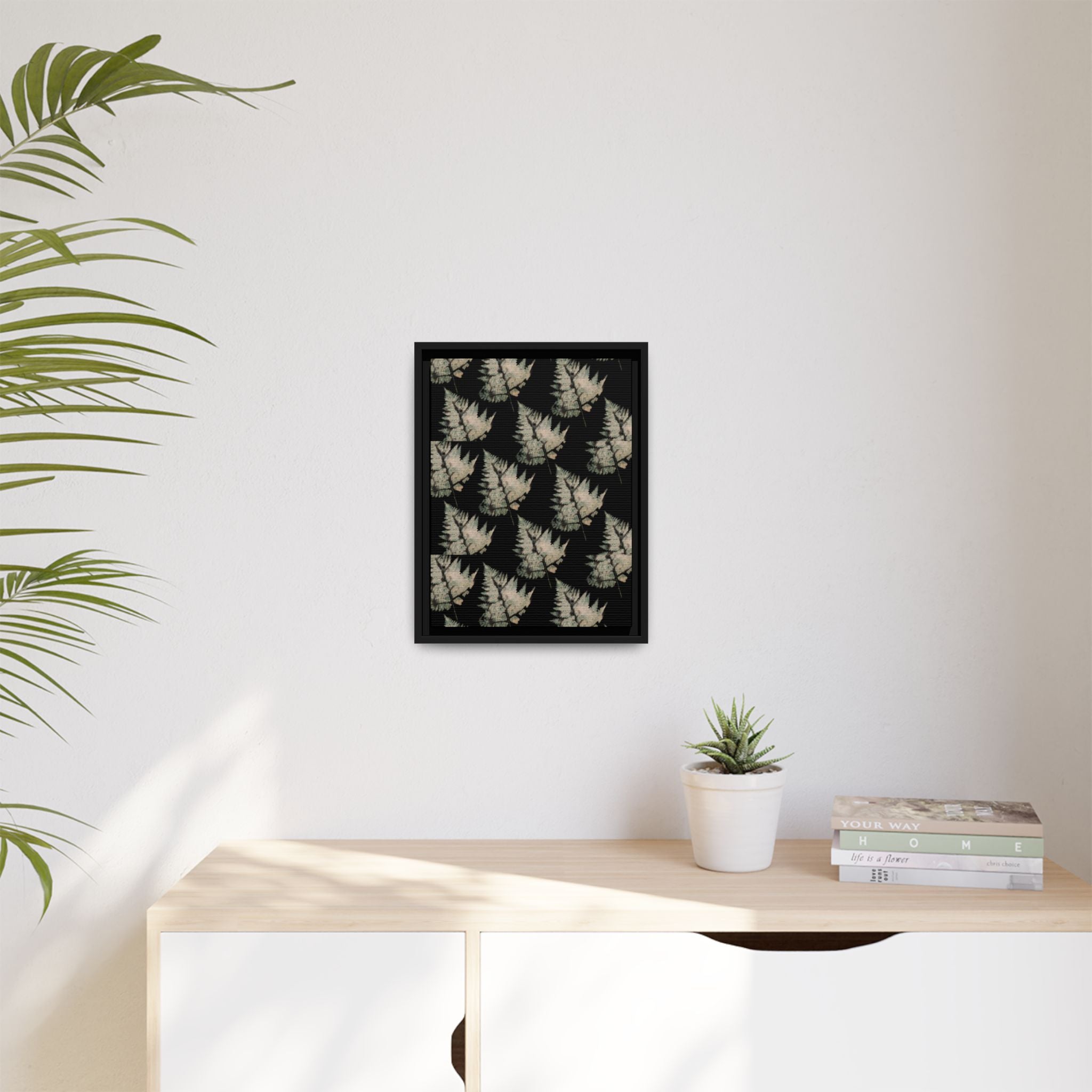Botanical Fern Matte Canvas Framed Wall Art