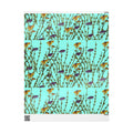 Floral Meadow Wrapping Paper — Turquoise Wildflower Gift Wrap