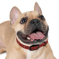 Red Diamond Pattern Dog Collar – Stylish Geometric Pet Collar for Daily Wear