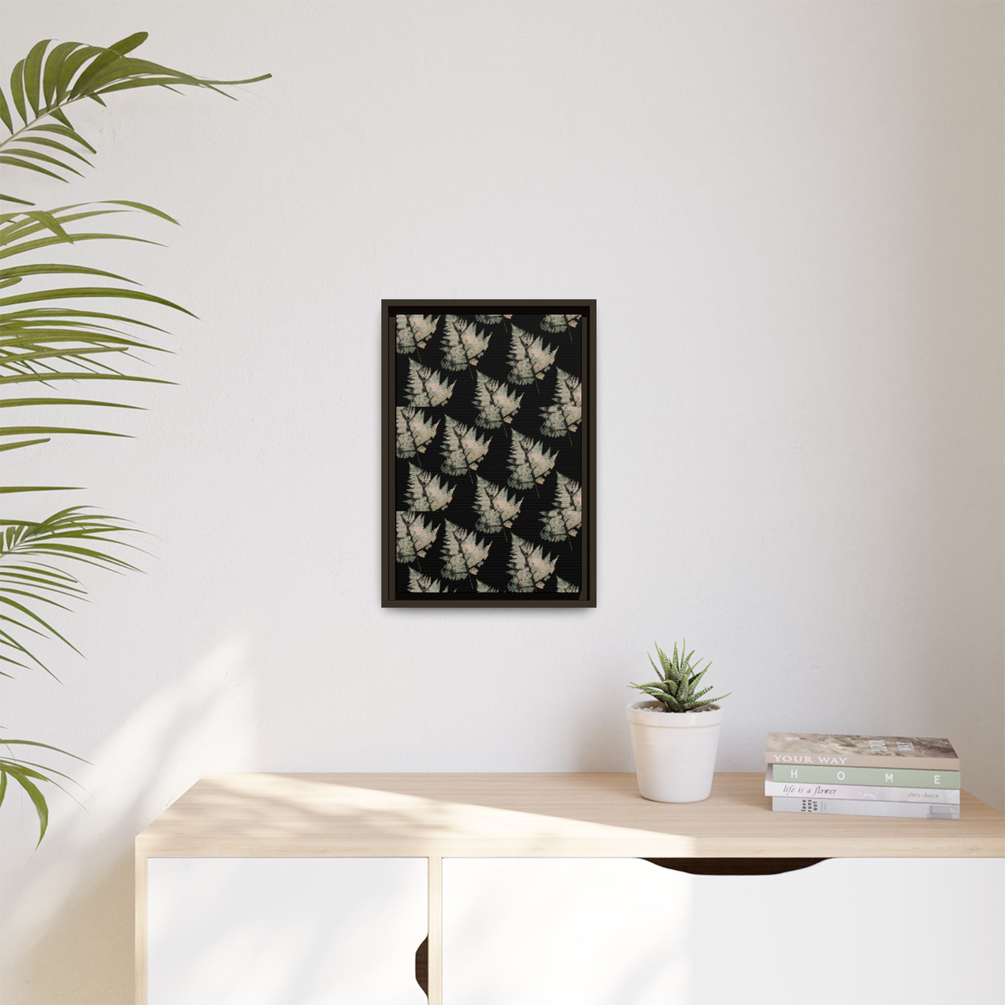 Botanical Fern Matte Canvas Framed Wall Art