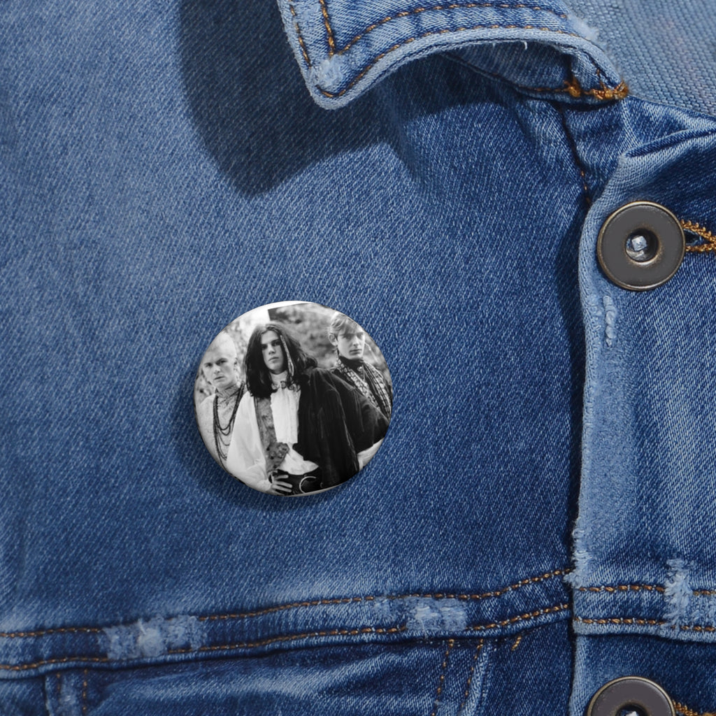 The Cult Band Photo Pin Button — Vintage Black & White Rock Badge