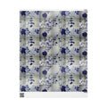 Blue Botanical Pattern Wrapping Paper — Floral Gift Wrap Roll for Weddings, Birthdays & Holidays
