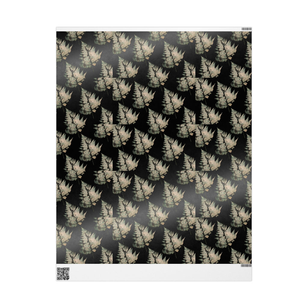 NANCY Wrapping Paper — Black Botanical Gift Wrap