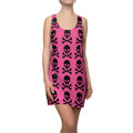 Pink Skull & Crossbones Racerback Dress — Gothic Punk AOP