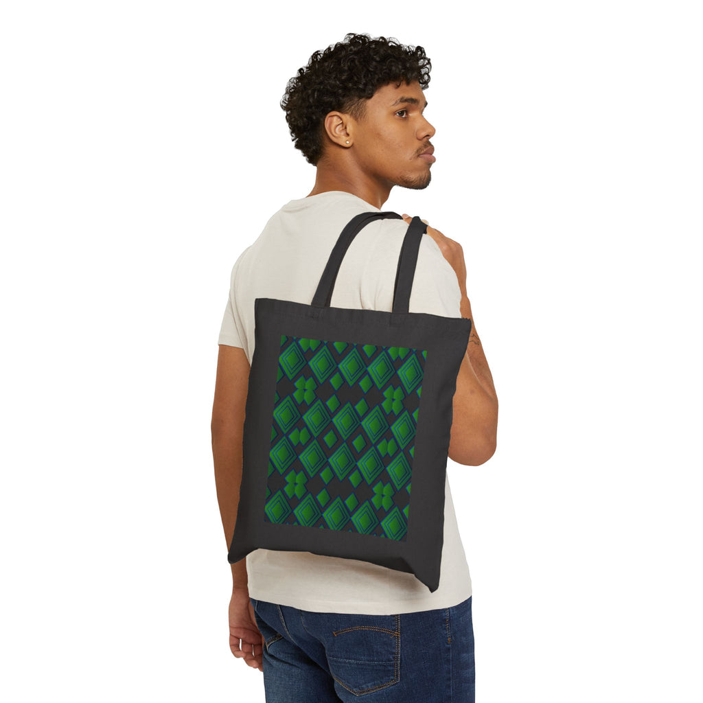 Green Geometric Pattern Tote Bag