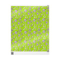 Lime Floral Wrapping Paper — Silver Botanical Gift Wrap
