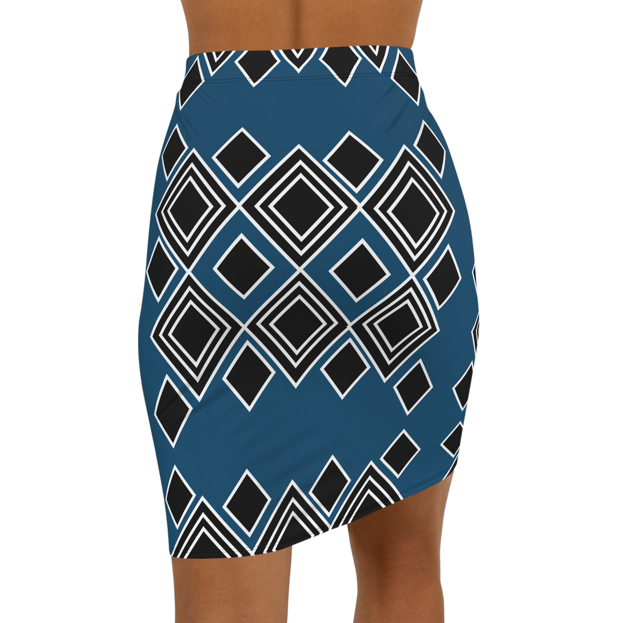 Women's Mid-Waist Pencil Skirt (AOP)