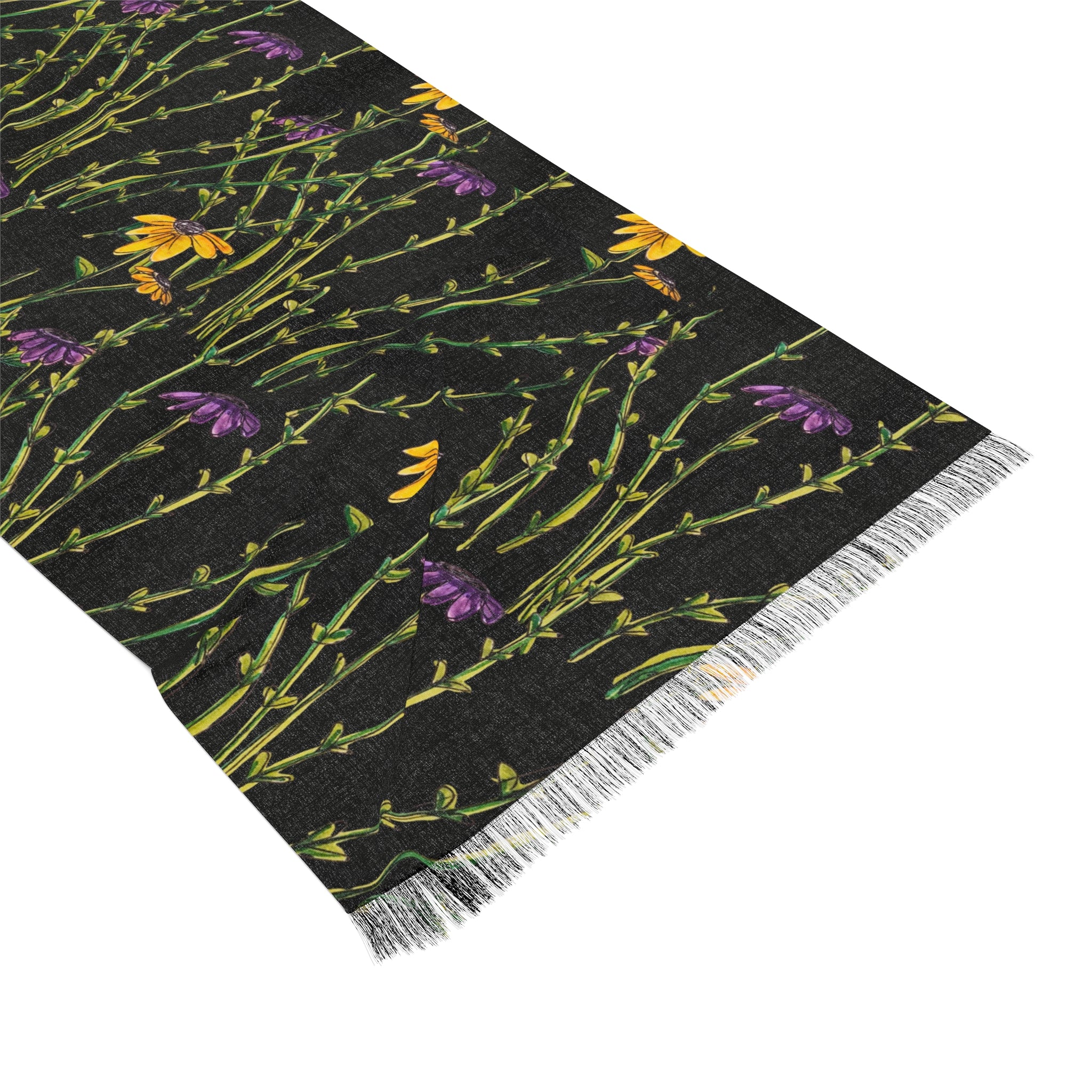Botanical Meadow Lightweight Scarf — Wildflower Pattern