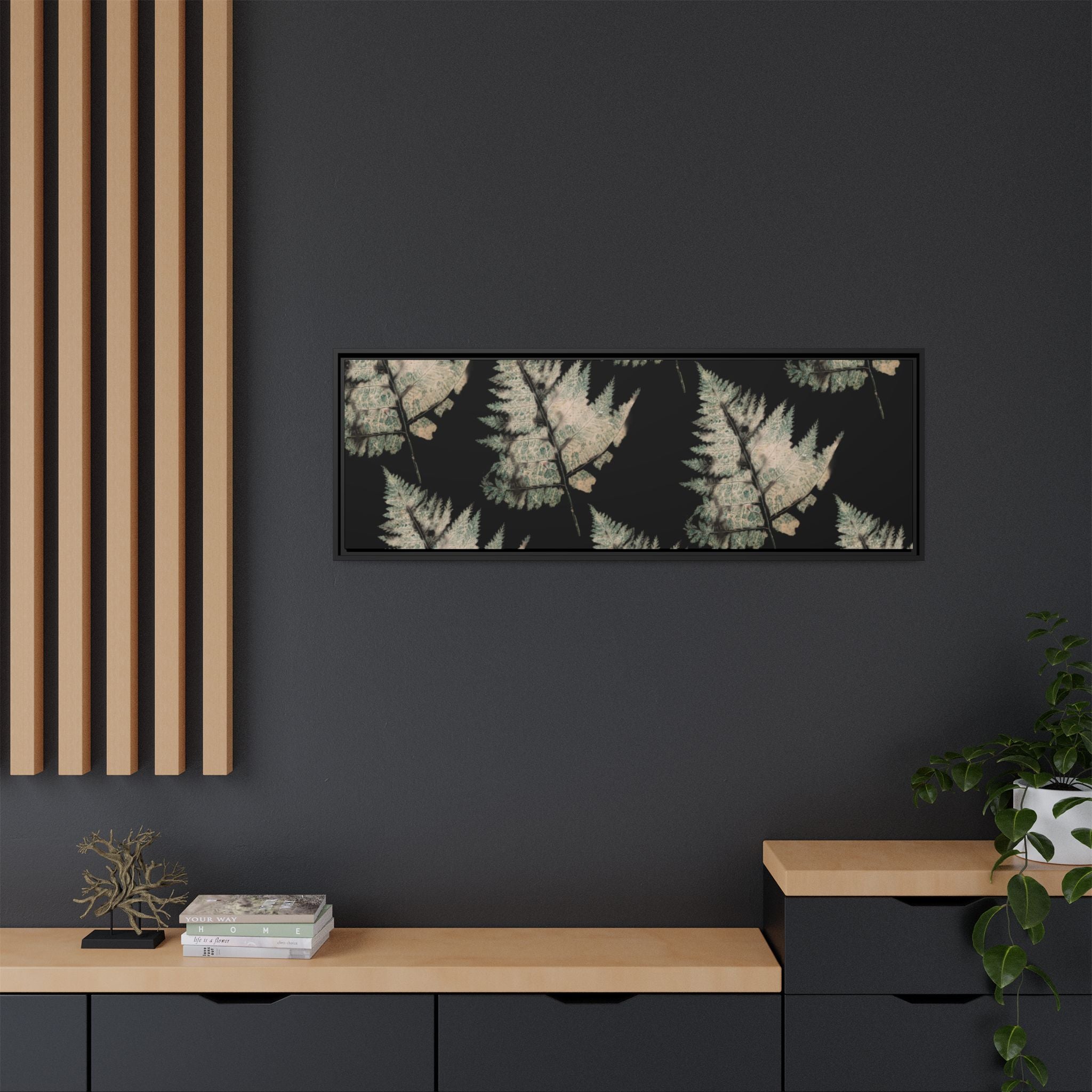 Botanical Fern Matte Canvas Framed Wall Art