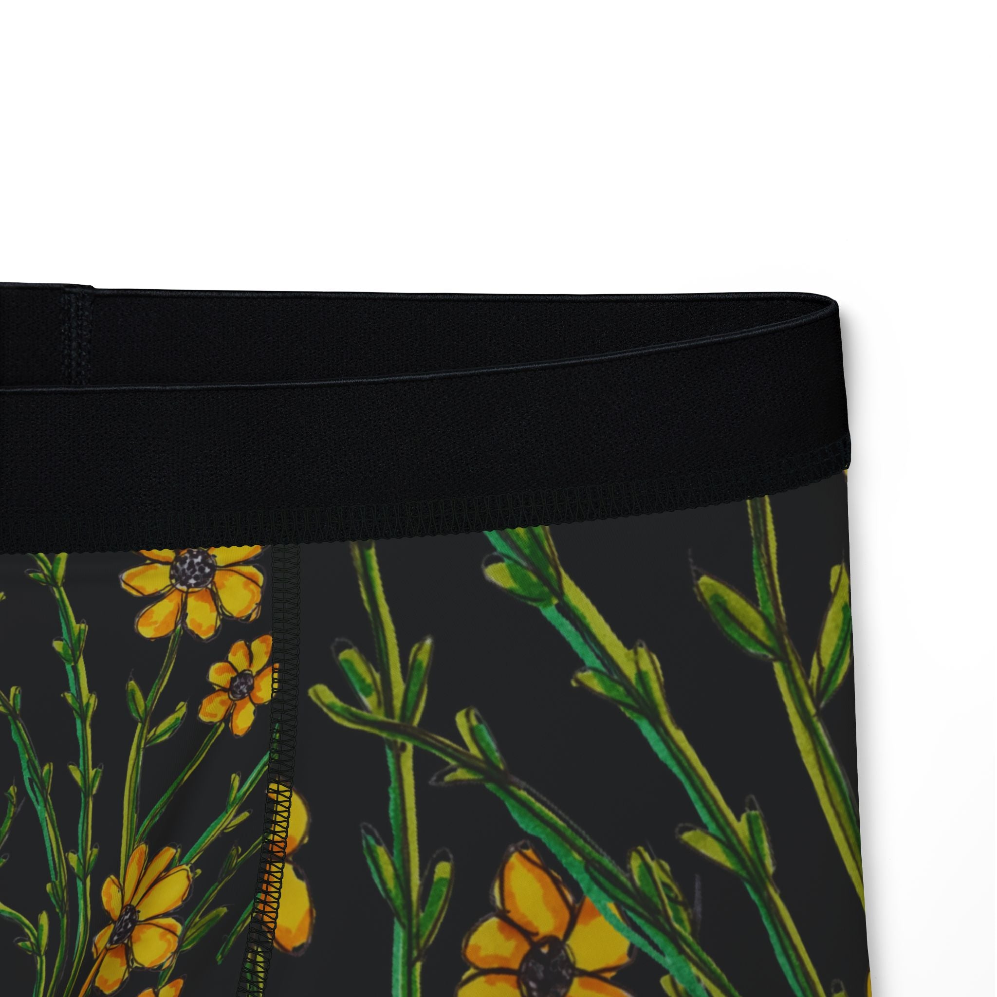 Men's Floral Boxer Shorts – Yellow Wildflower All-Over Print