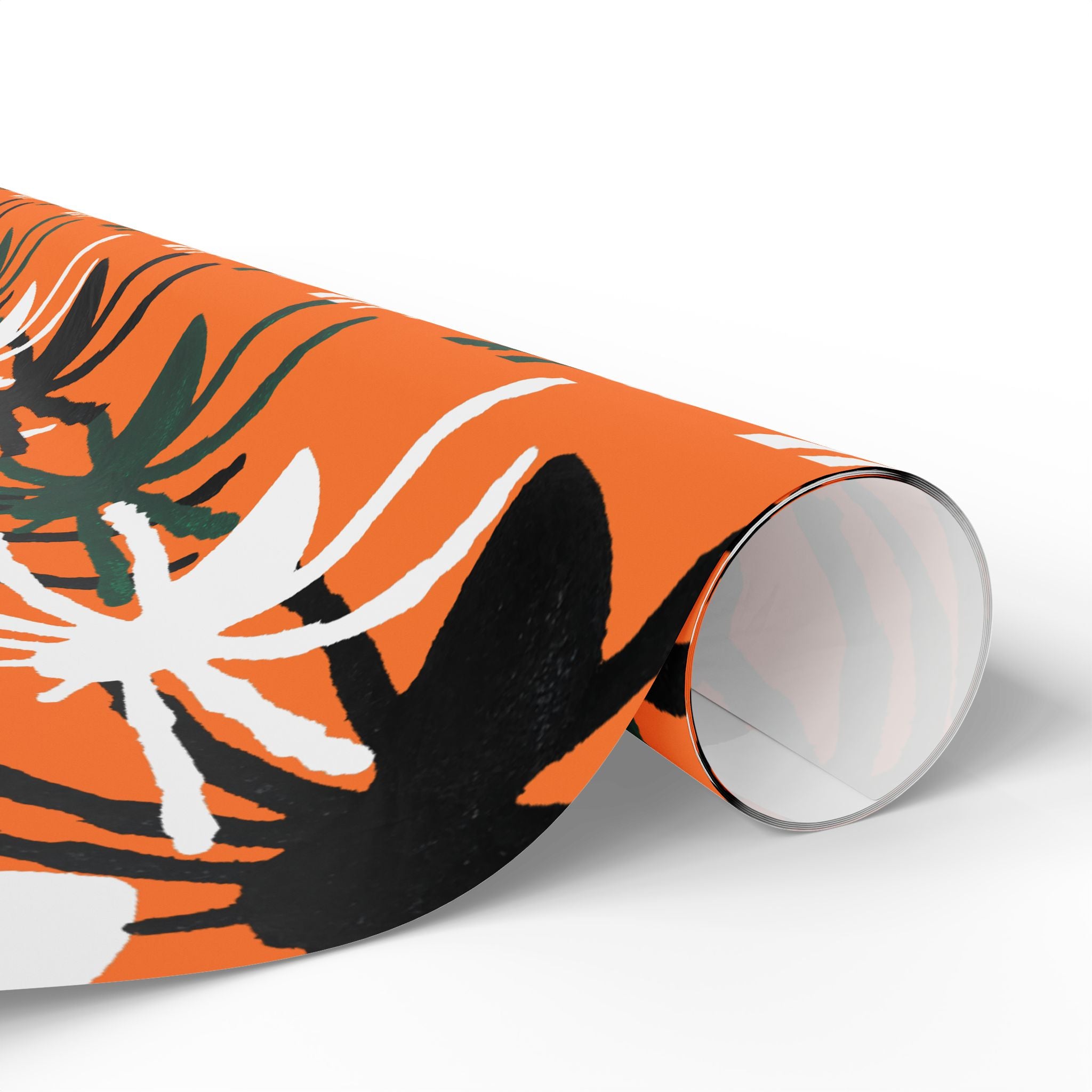 Tropical Palm Wrapping Paper – Orange Botanical Gift Wrap