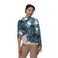 Floral Dragonfly Scarf — Lightweight Teal Patterned Wrap