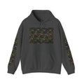 Floral Nightshade Pattern Hoodie — Dark Purple Botanical Print Sweatshirt