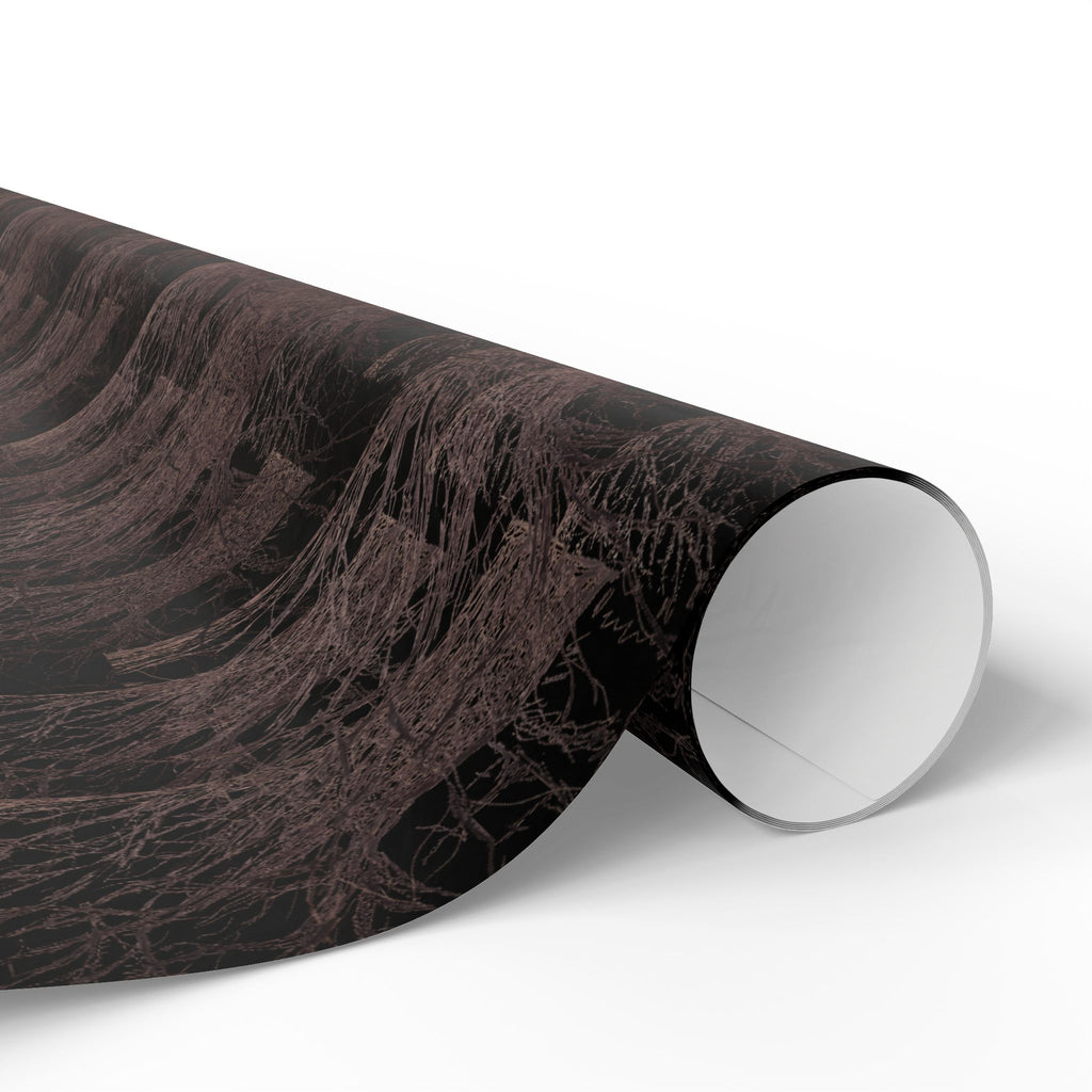 THE TREES Dark Woodgrain Wrapping Paper Roll — Rustic Brown Gift Wrap for Men, Fathers Day, Holidays