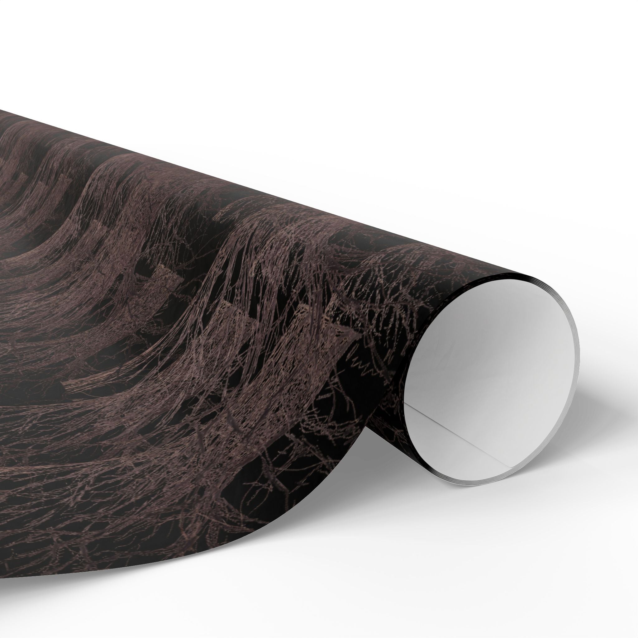 THE TREES Dark Woodgrain Wrapping Paper Roll — Rustic Brown Gift Wrap for Men, Fathers Day, Holidays