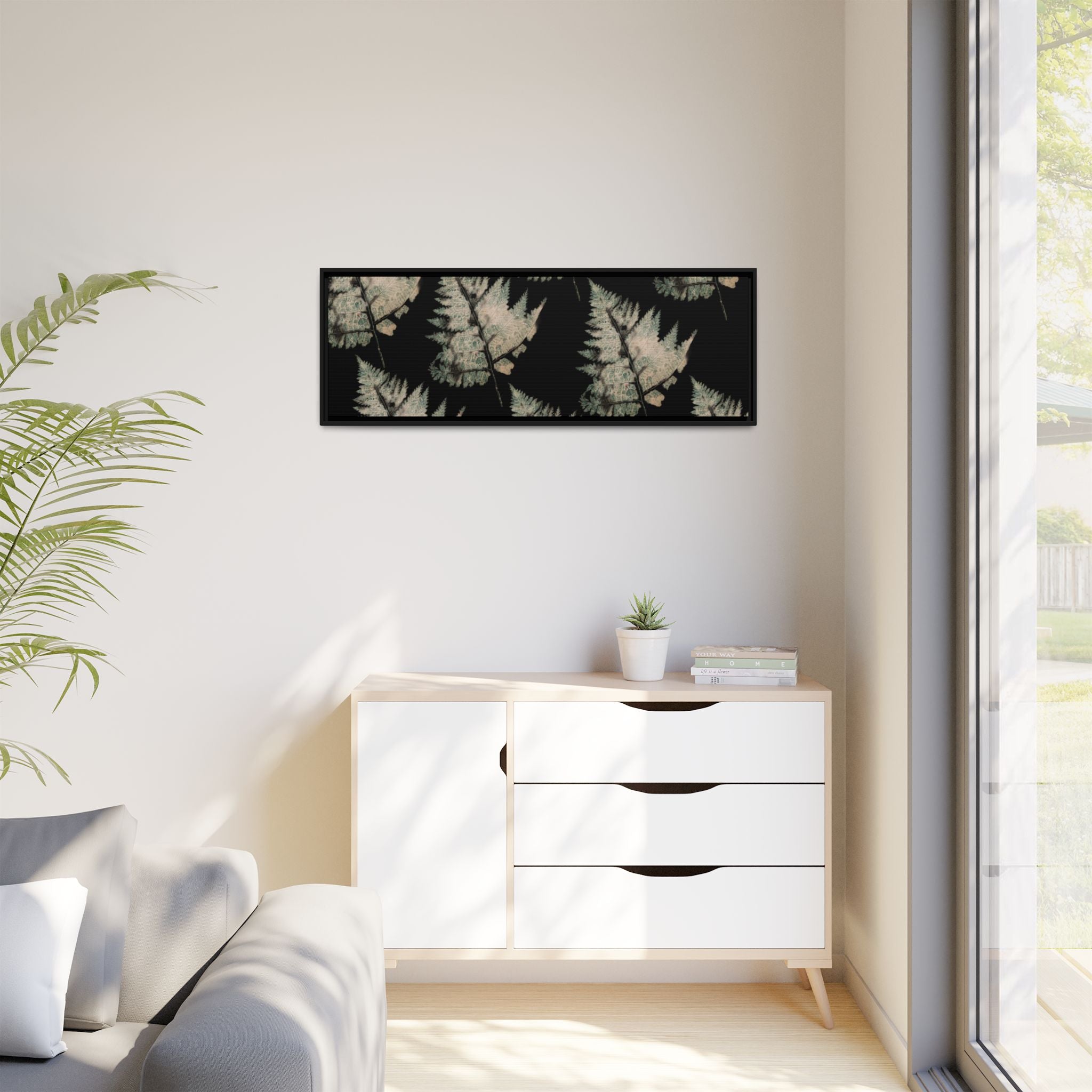 Botanical Fern Matte Canvas Framed Wall Art