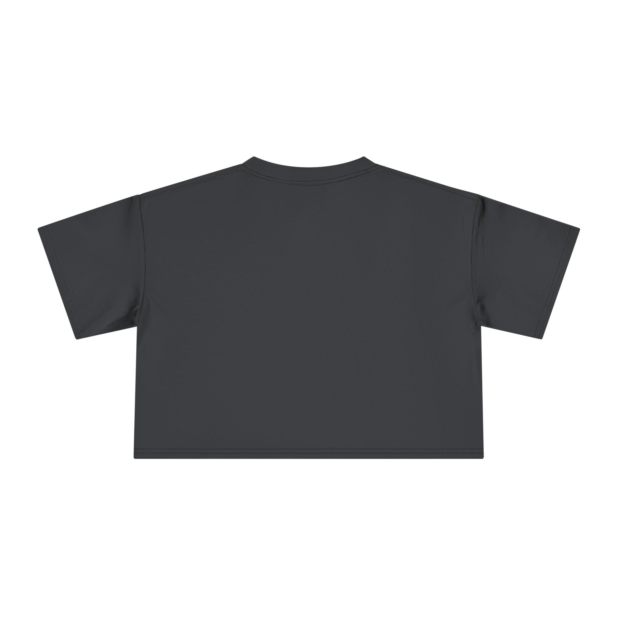 Botanical Grid Women's Crop Tee — Vintage Floral Silhouette Top