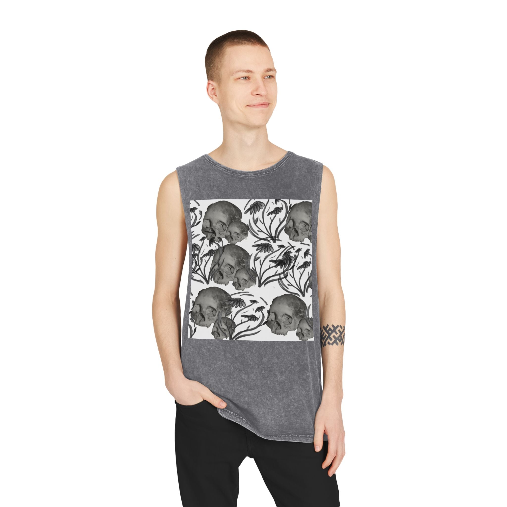 Skull & Vines Stonewash Tank