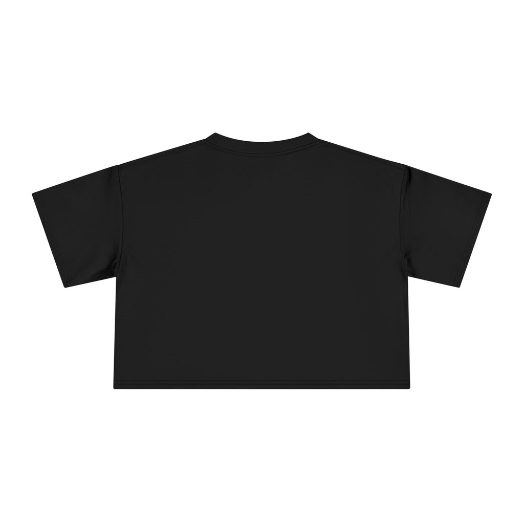 Botanical Grid Women's Crop Tee — Vintage Floral Silhouette Top