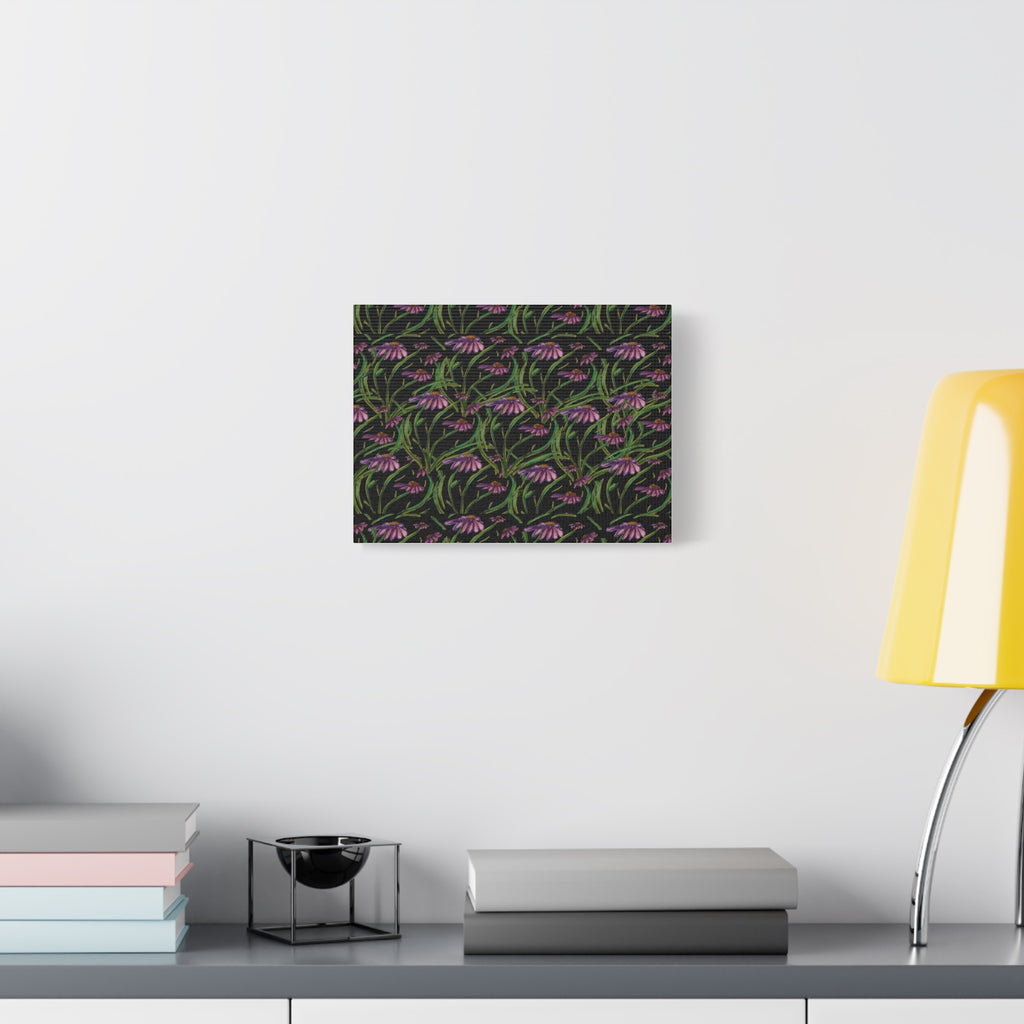 Coneflower Pattern Matte Canvas Wall Art — Stretched 1.25"
