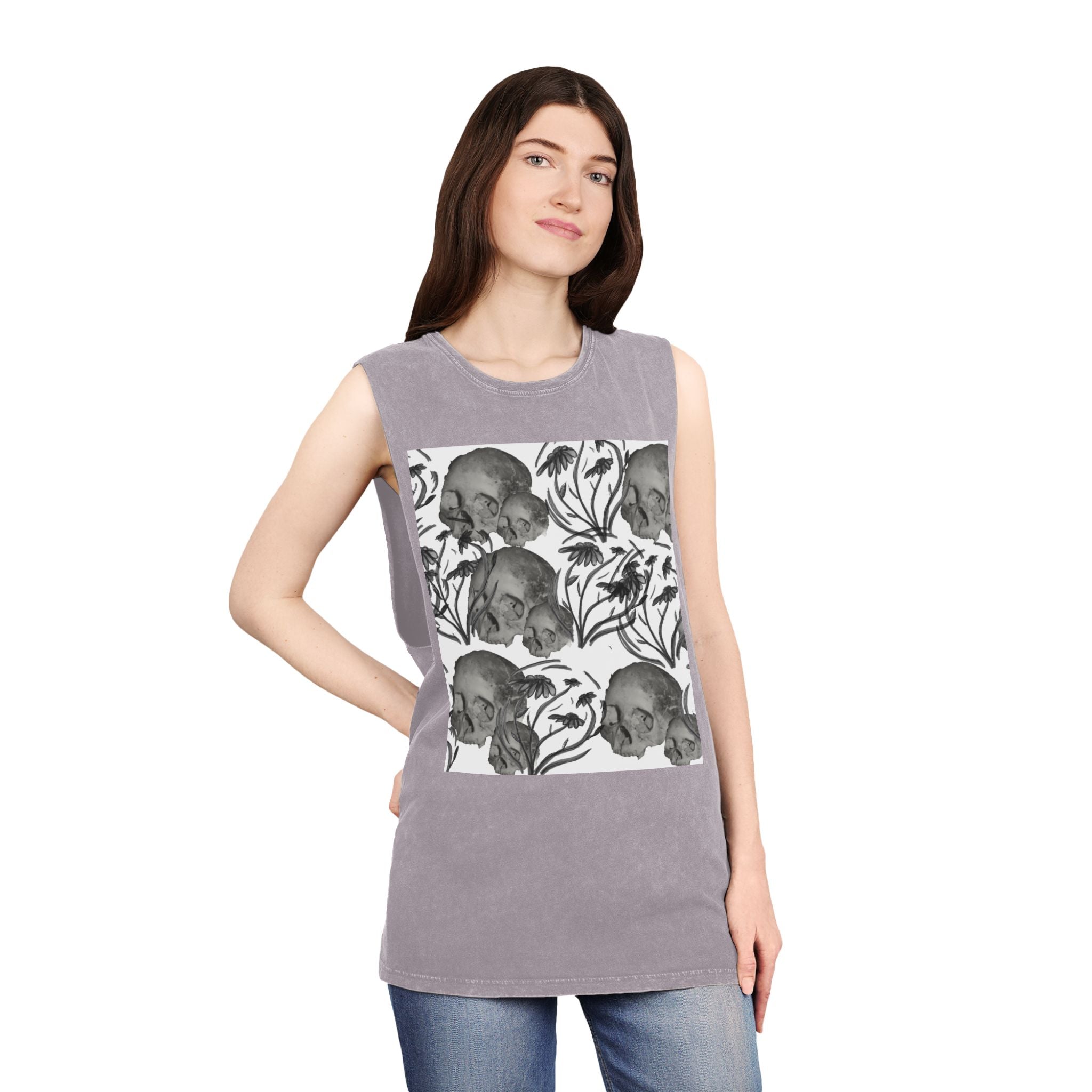 Skull & Vines Stonewash Tank