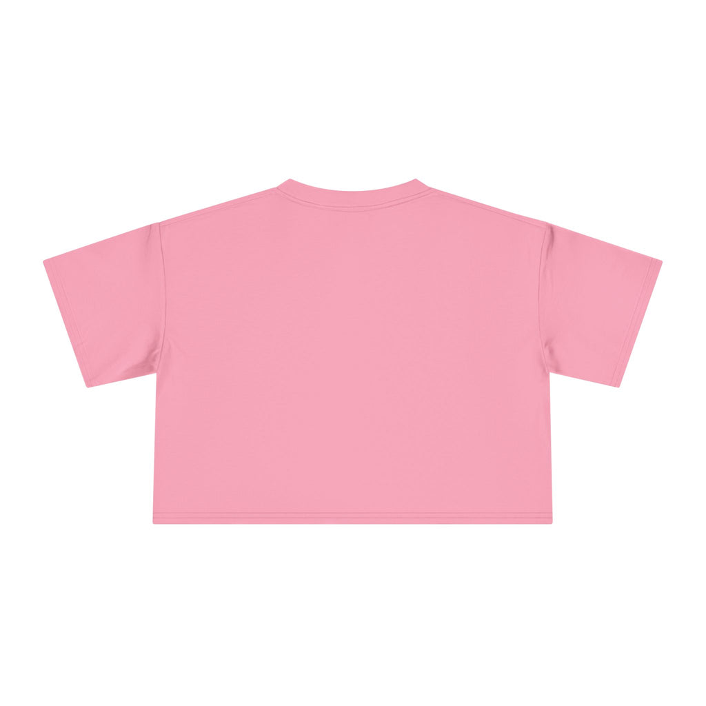 Botanical Grid Women's Crop Tee — Vintage Floral Silhouette Top