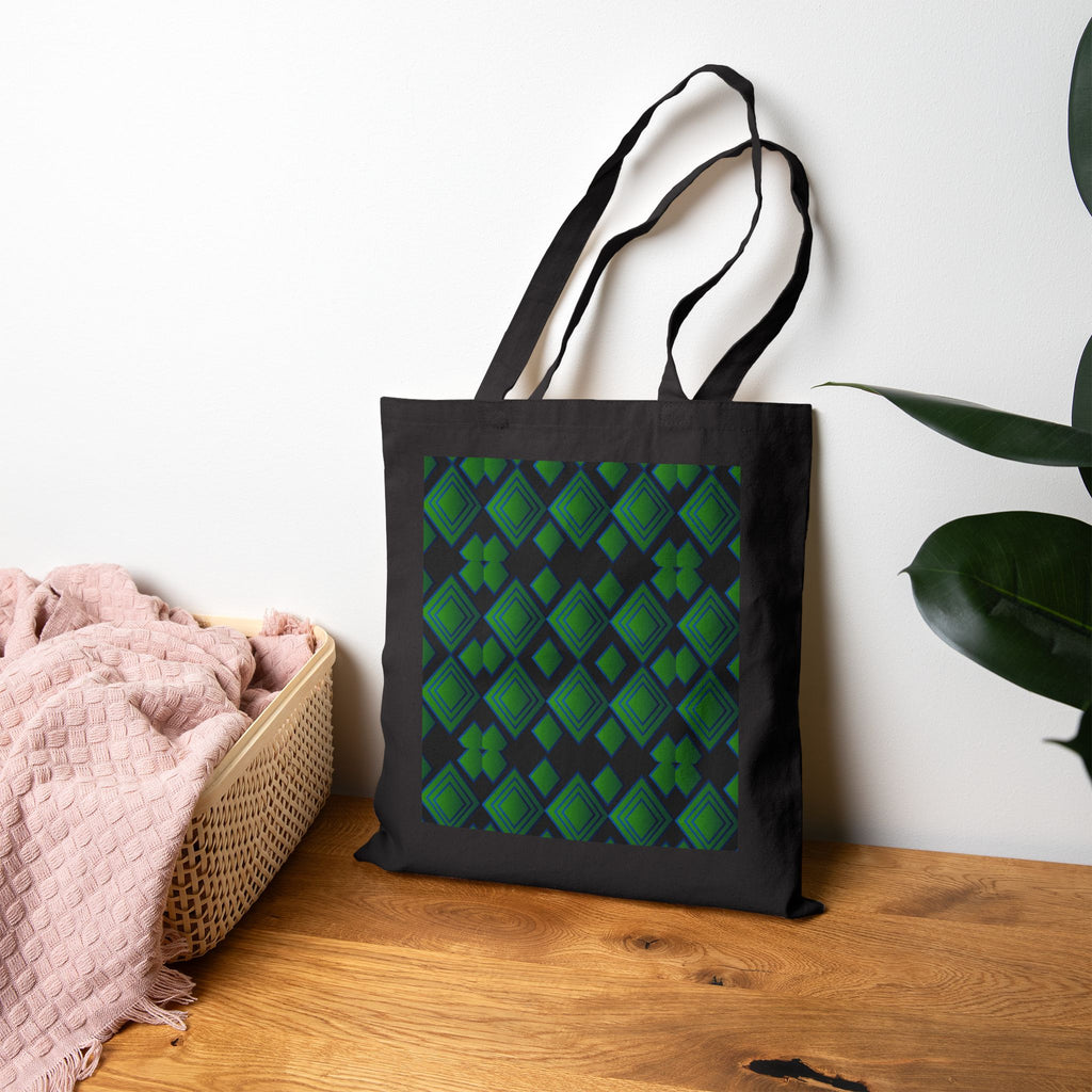 Green Geometric Pattern Tote Bag