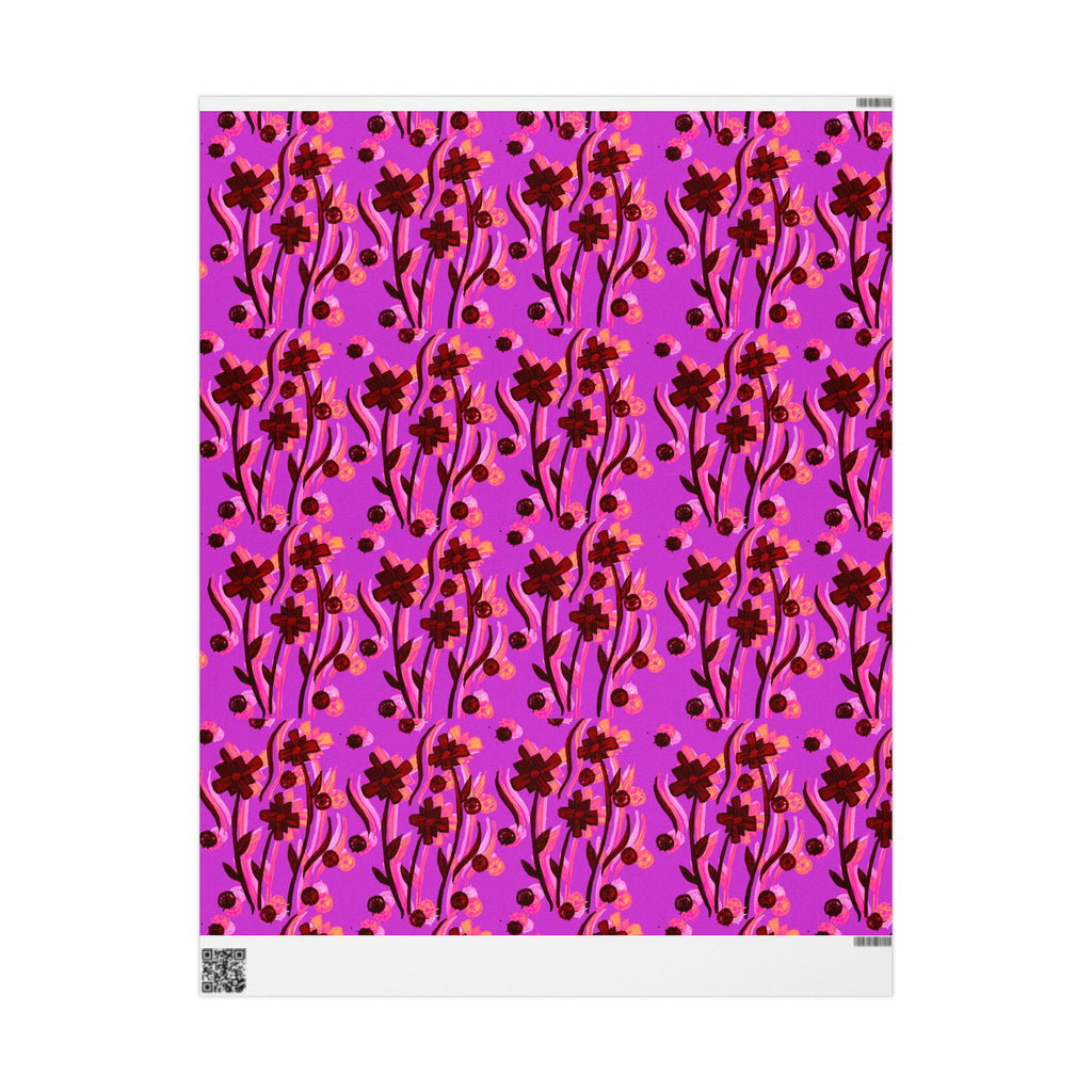 Floral Pink Wrapping Paper — Bold Magenta Flower Gift Wrap